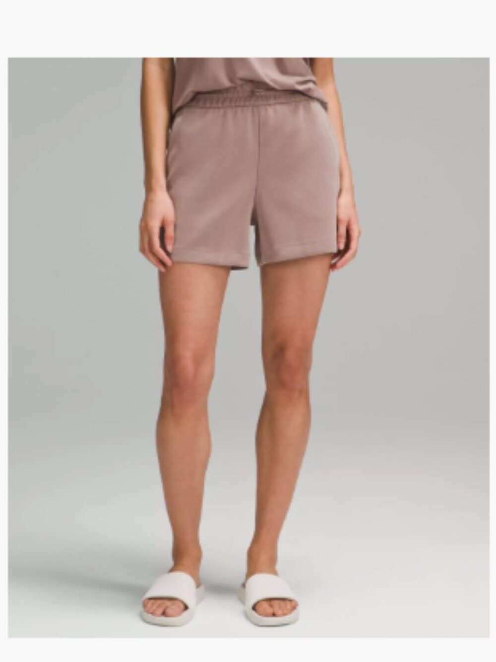 Lululemon Softstreme High Rise Short 4" Taupetastic Size 10